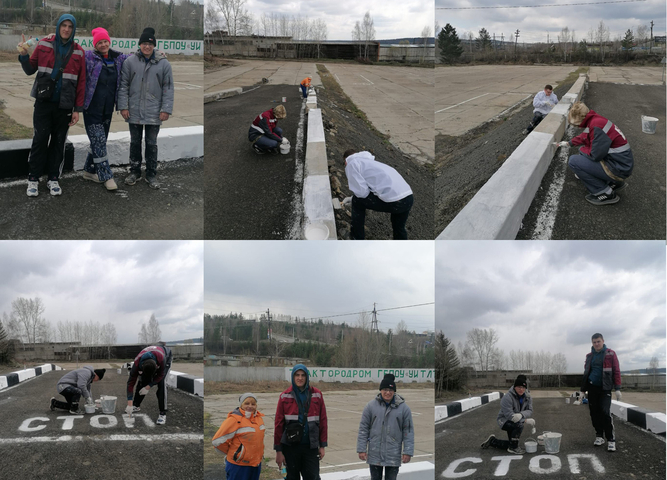 Студенты завершили малярные работы на трактородроме!