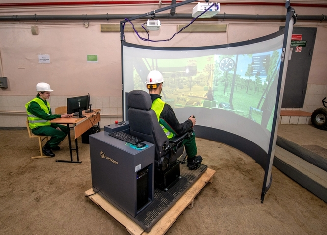 Современный симулятор для обучения операторов харвестеров и форвардеров